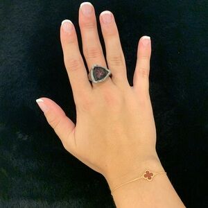 UNO de 50 Large Elements Silver Plated Ring with Swarovski Crystal